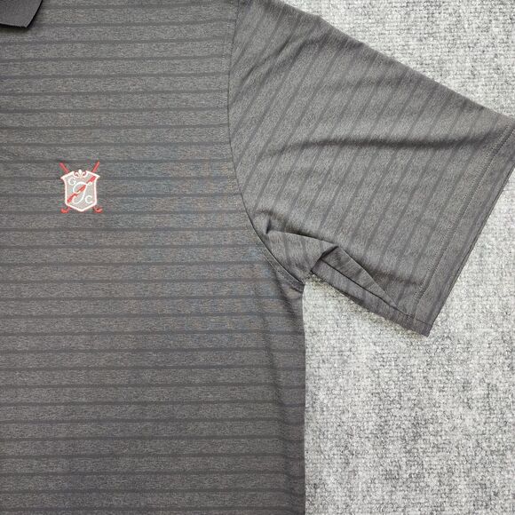 FootJoy Shirt Mens Large Gray Striped Polo Short Sleeve FJ Performance JGC Golf - Picture 11 of 16